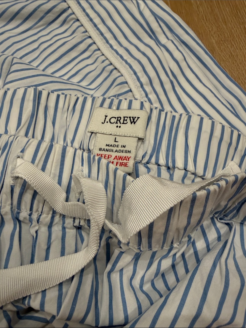J. Crew Blue and White Striped Drawstring pajama Pants - Picture 2 of 2